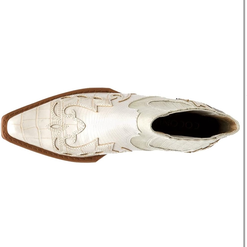 NEW Coconuts by Matisse Milo Cream Western Ankle Boots - Picture 8 of 10